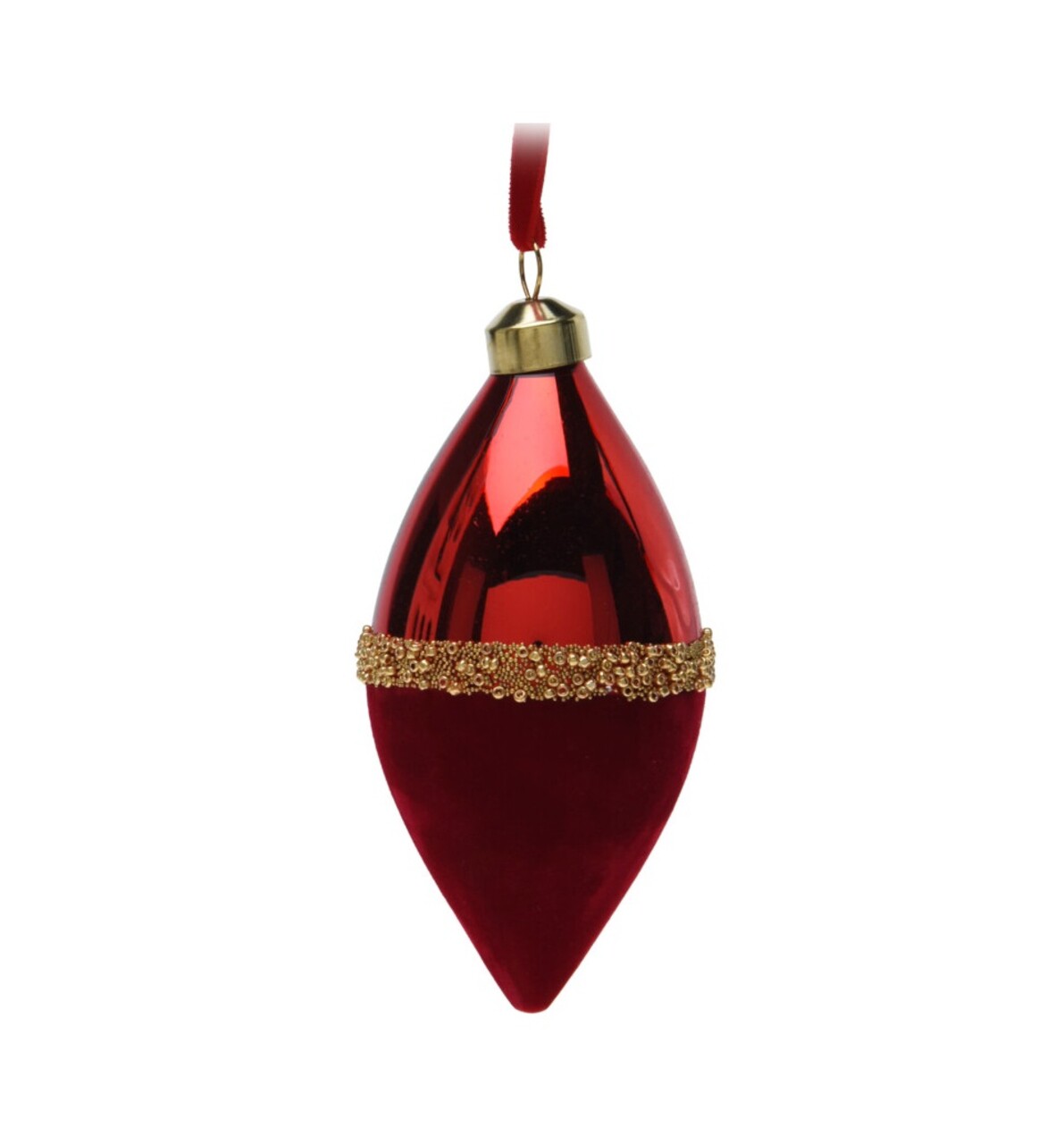 Glob Drop Shape v2, Excellent Houseware, 6.1x12.8 cm, sticla, rosu - imagine 3